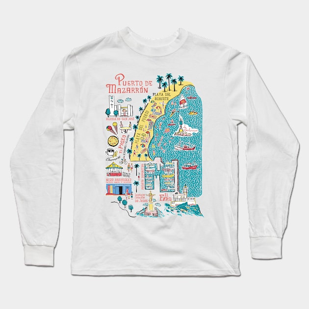 Puerto de Mazarron - Tourist Guide Long Sleeve T-Shirt by mazarronsouvenirs